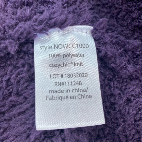 BAREFOOT DREAMS Cozy Chic Oversized Open Front Cardigan in Purple - Picture 9 of 10